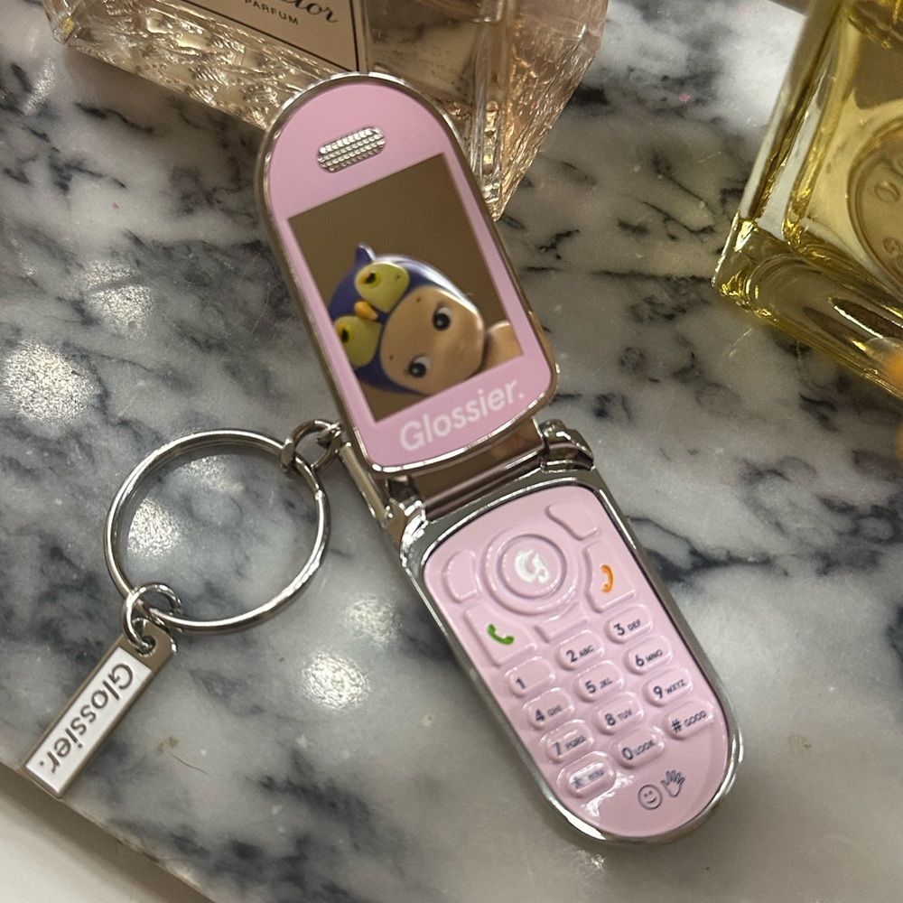 Glossier LA phone Keychain